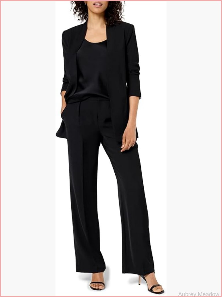Woven Blazer Jacket Long Sleeve Snap Front Workwear